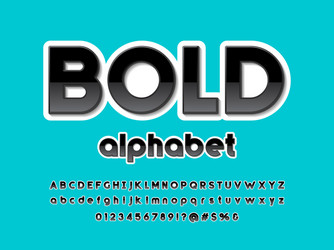 Bold font vector