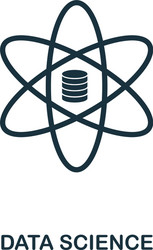 data science icon monochrome style design from vector image