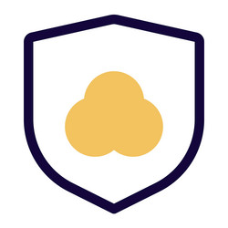 digital shield installed for system security vector image