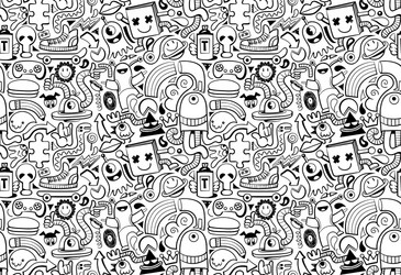 Dynamic Doodles Pattern vector image
