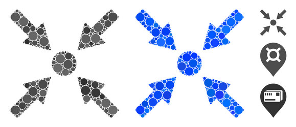 ethereum map marker composition icon round dots vector image