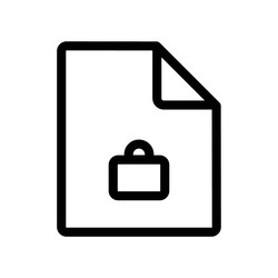 files and folders security icon design in filled vector image