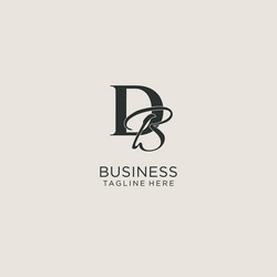 initials db letter monogram with elegant luxury vector image