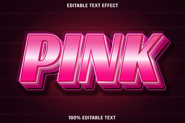 pink editable text effect 3d emboss modern style vector image