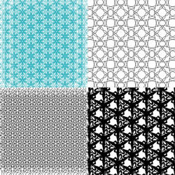 set of geometric pattern in op art design vector image