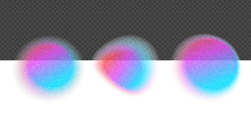 set of vivid color circle gradient blobs vector image