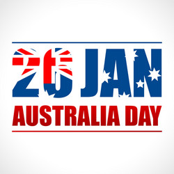 Australia Day Flag Background Vector Image