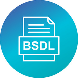 bsdl file document icon vector image