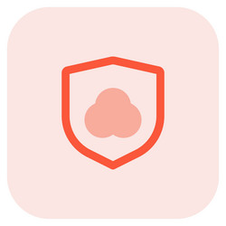 digital shield installed for system security vector image