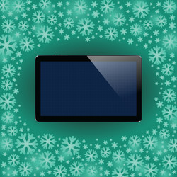 digital tablet with shiny sensor screen electronic vector image