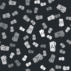 grey share folder icon isolated seamless pattern vector image