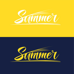 hand drawn lettering summer vector