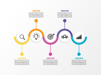 infographic design template with options steps vector image