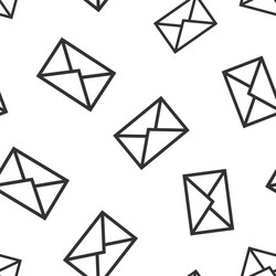 mail envelope icon seamless pattern background vector image