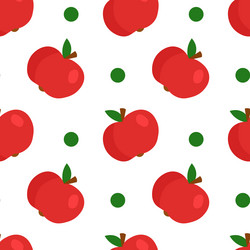 red apples fruity seamless pattern for print vector image