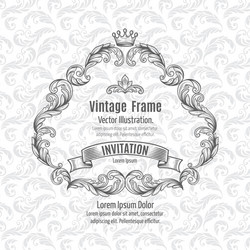 Vintage Scroll Frame vector image