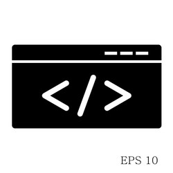 code icon in trendy flat style isolated vector image