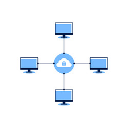 computing network icon design vector image