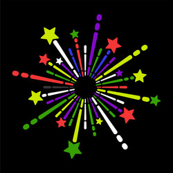 Exploding Fireworks Icon vector image