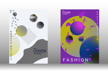 future futuristic template with abstract forms vector image