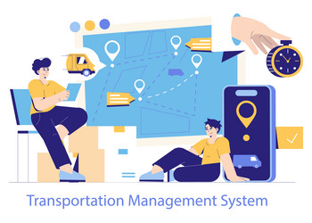 logistics automation flat vector image