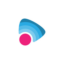 modern and creative play icon button in colorful vector image