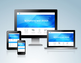 Responsive Web Layouts vector image