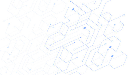 abstract blue lines and dots connect background vector image