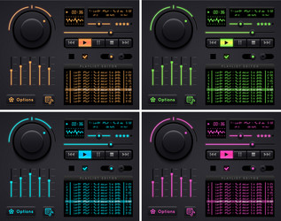 Audio Player UI Template vector image