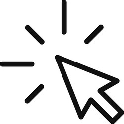click icon in modern design style for web site vector image