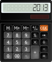 Digital Calculator Display vector image