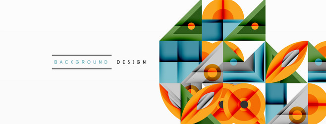 geometric abstract composition with intersecting vector image