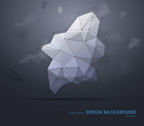 low polygon geometry elements abstract geometric vector image