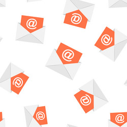 mail envelope icon seamless pattern background vector image