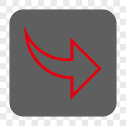 redo rounded square button vector image