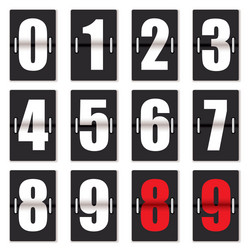 Retro Number Counter Clock vector image