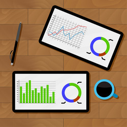 Statistics analysis chart vector