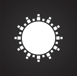 Sun icon on background for graphic and web design vector