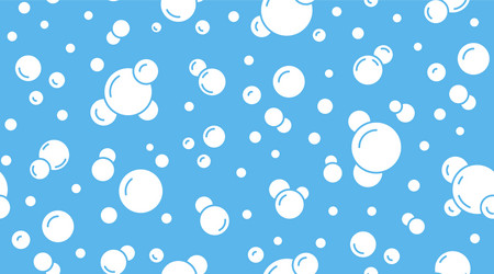 bubbles seamless pattern with flat line vector image