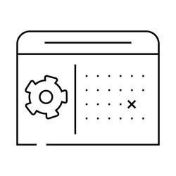 calendar deadline erp line icon vector image