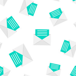 mail envelope icon seamless pattern background vector image