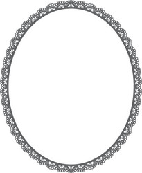 Oval frame with a meander Royalty Free Vector Image