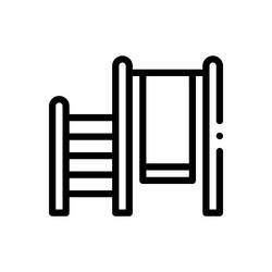 playground icon thin linear style design isolated vector image