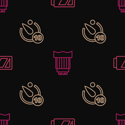 set line battery for camera timer vector image