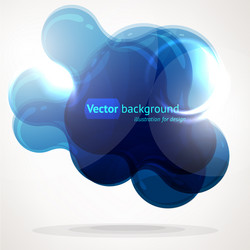 Shimmering Blue Blob Background vector image