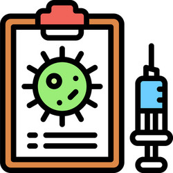 virus data icon vaccine development related vector image