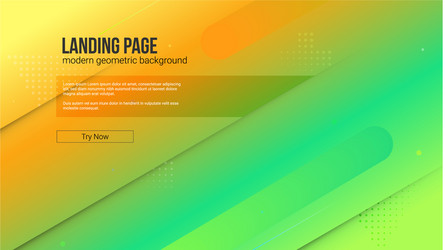 website template with modern gradient and graphic vector image