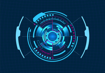 computer management virtual graphic interface vector image