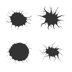 Simple crack set Royalty Free Vector Image - VectorStock