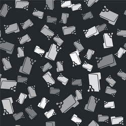 grey share folder icon isolated seamless pattern vector image